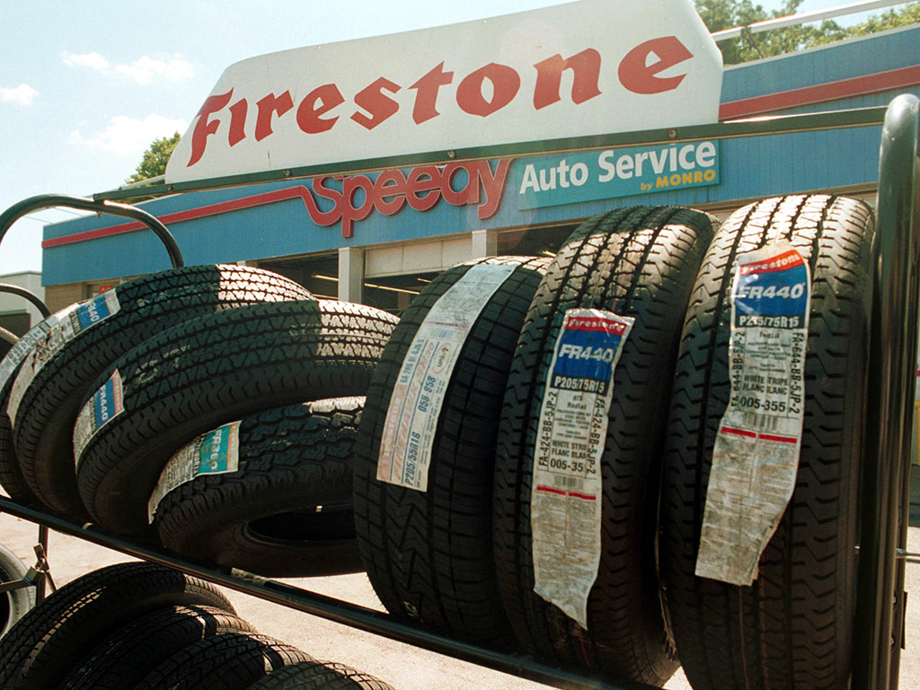 Many of the Firestone tyres recalled in 2000 were used on sports vehicles 