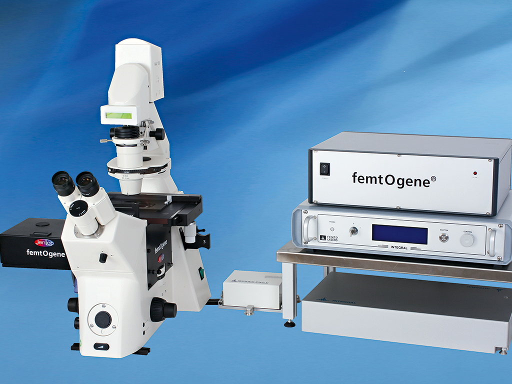The FemtOgene microscope can obtain high transfection efficiencies in sensitive stem cells